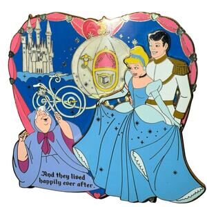 Disney Jumbo pin Cinderella Fairy Godmother Prince Phillip Coach & Castle 2005